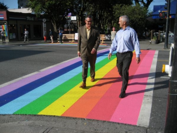 Rainbow Crosswalk headed to Second and Main