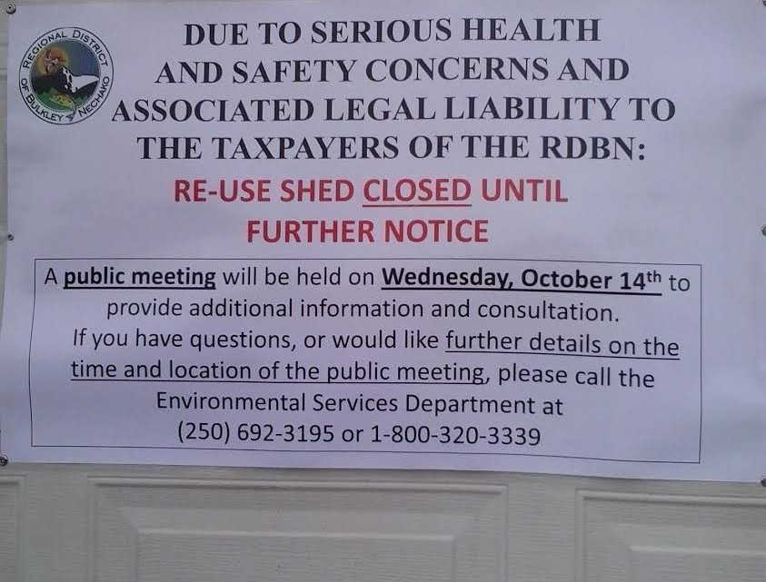 Regional District approves plan to reopen reuse sheds