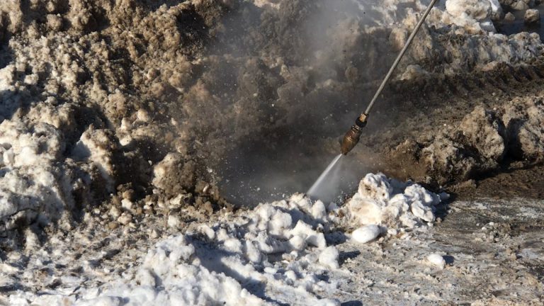 Smithers steaming out storm drains during melting season
