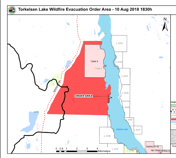 Evacuation Order revision for the Torkelsen Lake Wildfire