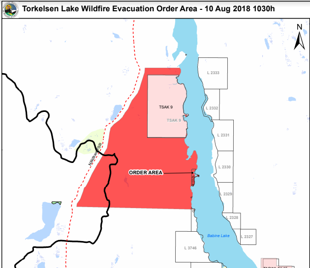 Evacuation ORDER expansion for Torkelsen Lake