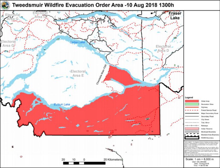 Tweedsmuir Complex Fires force Evacuation Order and Alert