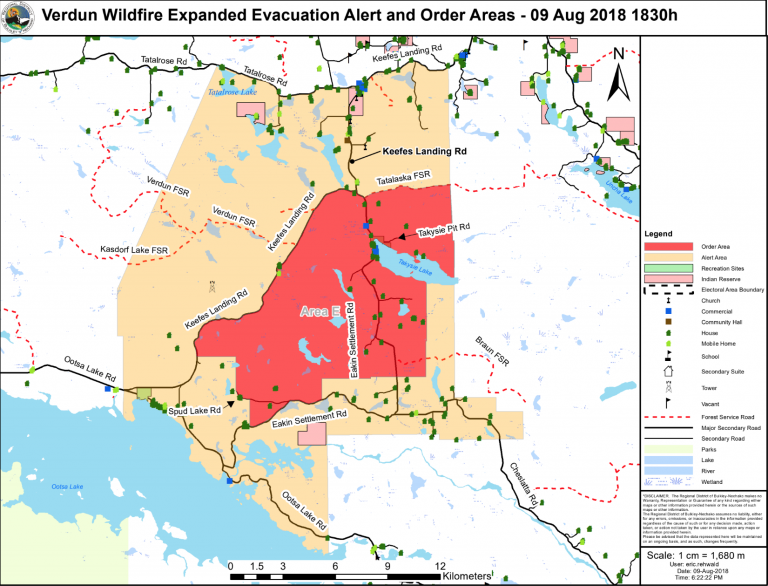 Evacuation Order for the Verdun Mountain fire expanded