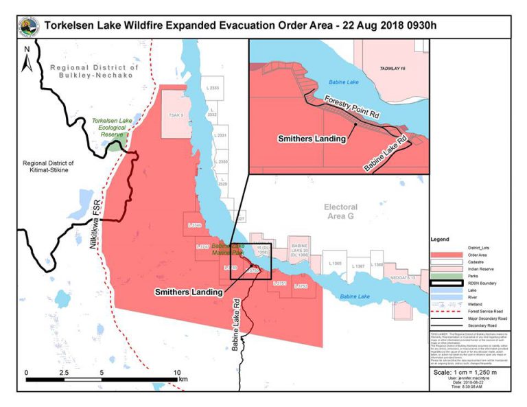 RDBN expand Evacuation Order for Torkelsen Lake Fire