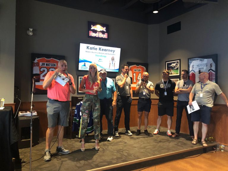 Celebrities gather at Boston Pizza for the Air Canada Smithers Celebrity Golf Tournament