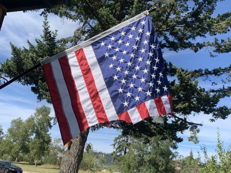 American flag cut down from porch of local Canadian Armed Forces member