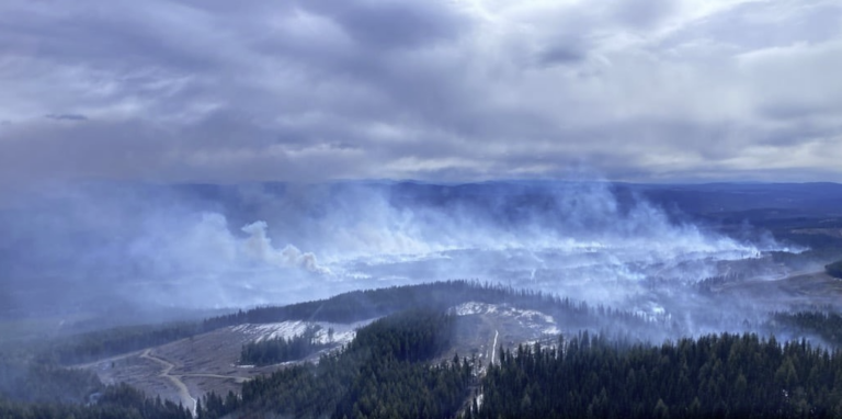 Burgess Creek Wildfire now 1800 hectares in size
