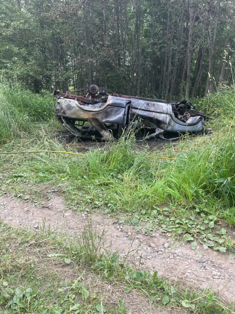 Wildfire avoided after vehicle extinguished near UNBC