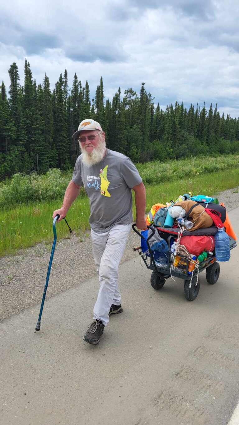 Senior advocating for seniors on 2,000 km walking journey