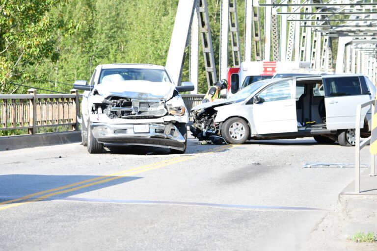 Traffic was blocked on both sides of the Quesnel River Bridge over the weekend