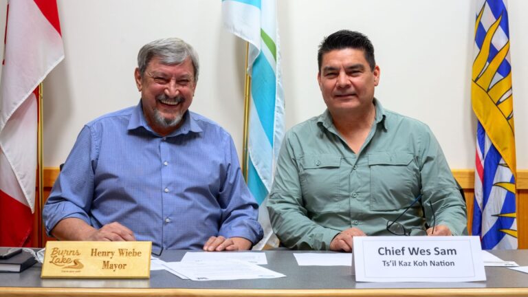 Recreation agreement signed between Burns Lake and Ts’il Kaz Koh