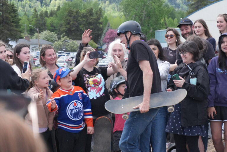 Crowds flood the Smithers Skatepark to watch legendary skateboarders perform