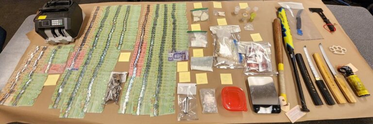 Cash and drugs seized by Burns Lake RCMP