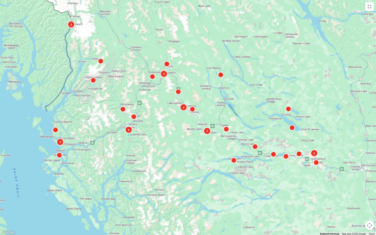 Lightning strike kills power for several northern BC communities